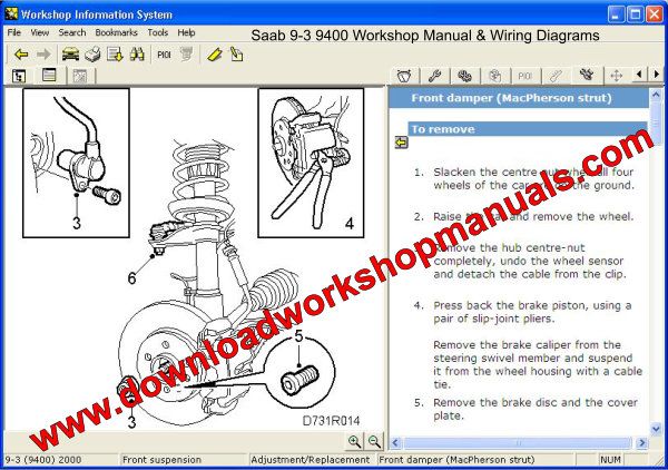 Saab 9-3 9400 Repair  Service Manual